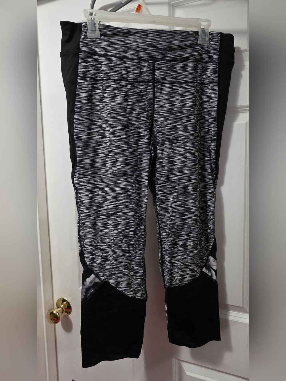 Calvin Klein Performance Black & Gray Space-Dye Active Leggings